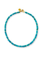 Turquoise schelpketting Nade – licht en zomers design