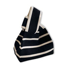 Aaran stoffen tasje zwart wit