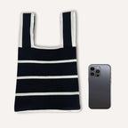 Aaran stoffen tasje zwart wit