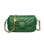 Abane lederen schoudertas groen