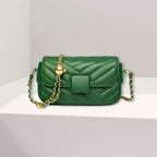 Abane lederen schoudertas groen