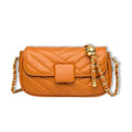 Abdon lederen schoudertas oranje