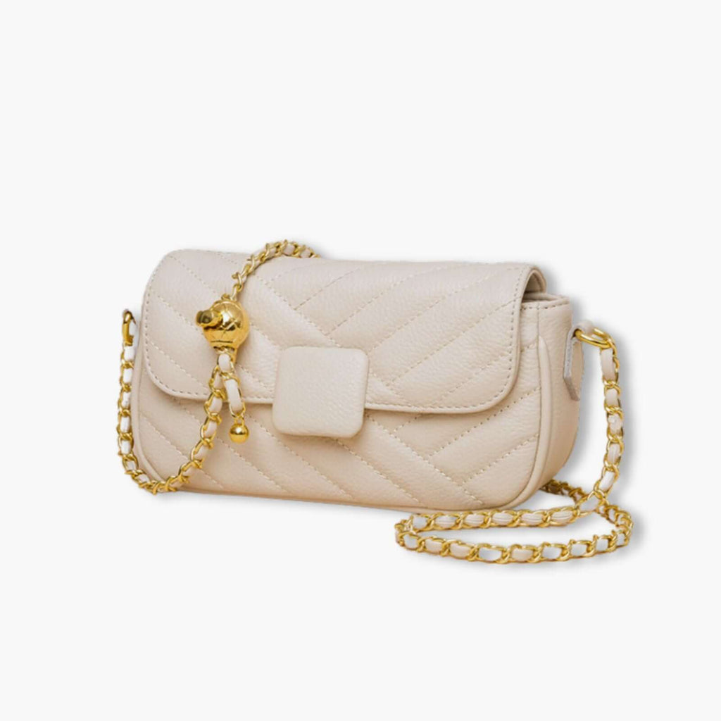 Abele lederen schoudertas offwhite