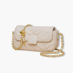 Abele lederen schoudertas offwhite