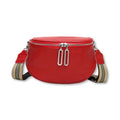 Abner lederen crossbody rood
