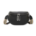 Adino lederen crossbody zwart