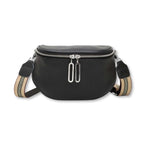 Adino lederen crossbody zwart