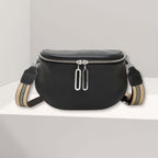 Adino lederen crossbody zwart