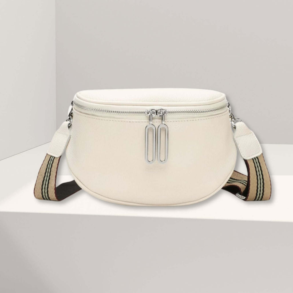 Adwin lederen crossbody offwhite