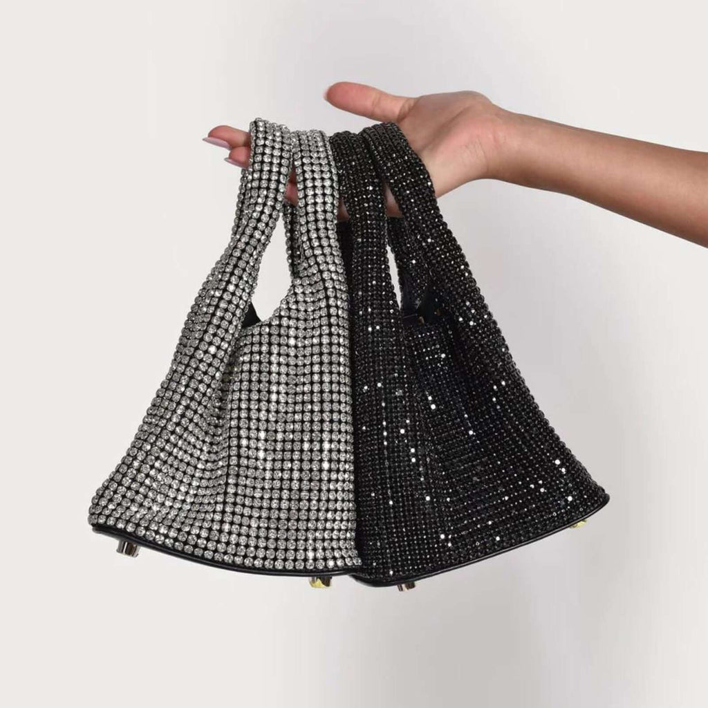 Alain handtas met kristallen zwart