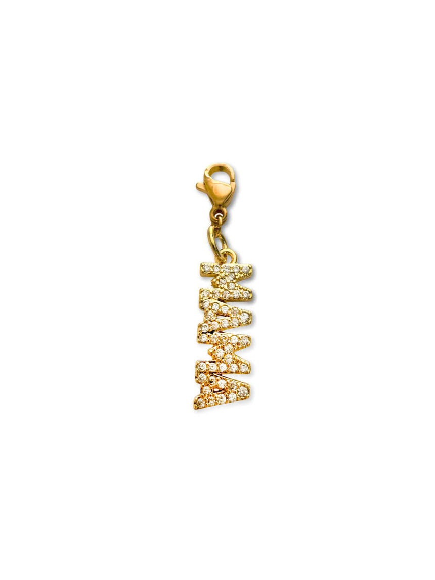 Nane MAMA-bedel goudkleurig met zirkonia – Zatthu Jewelry