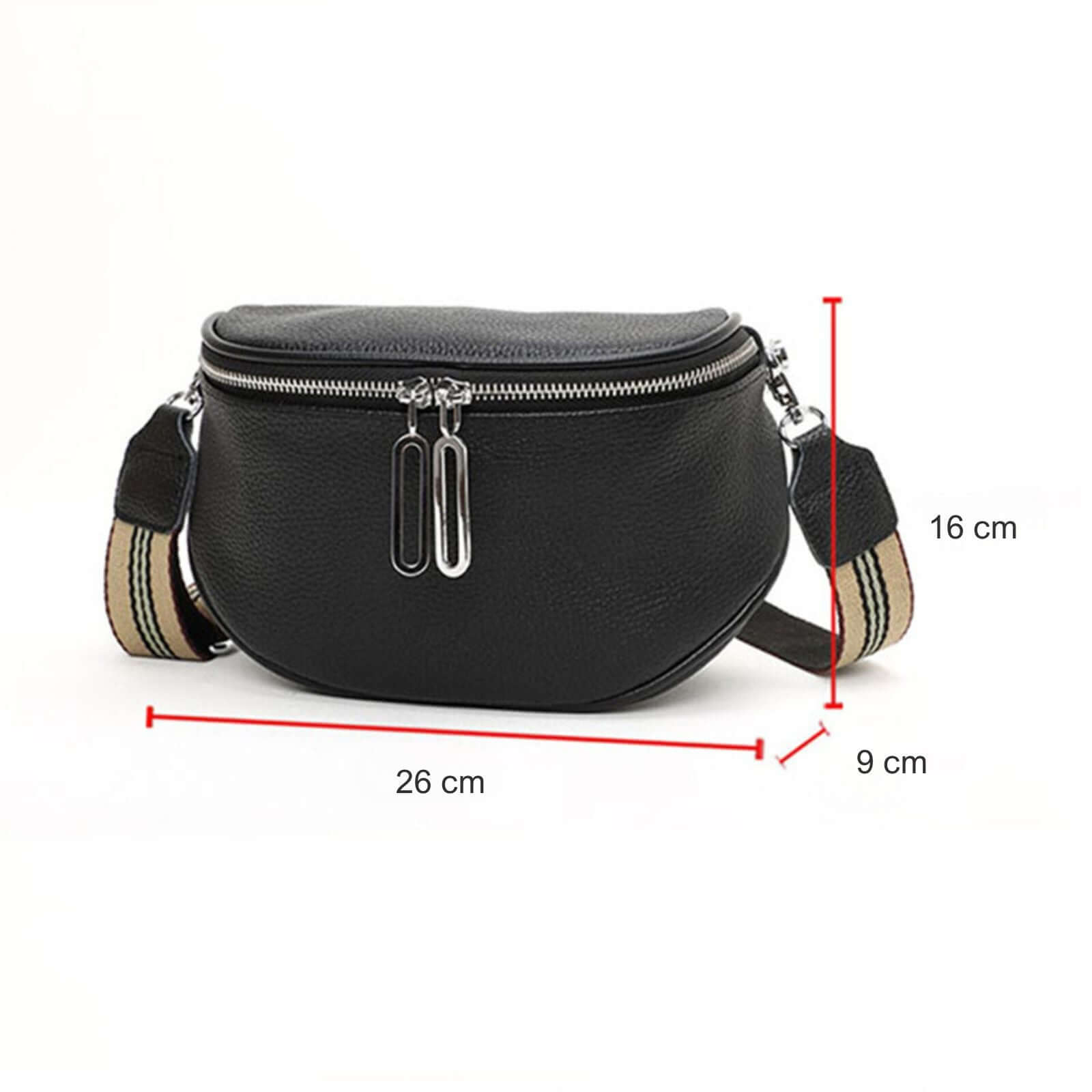 Adael lederen crossbody oranje