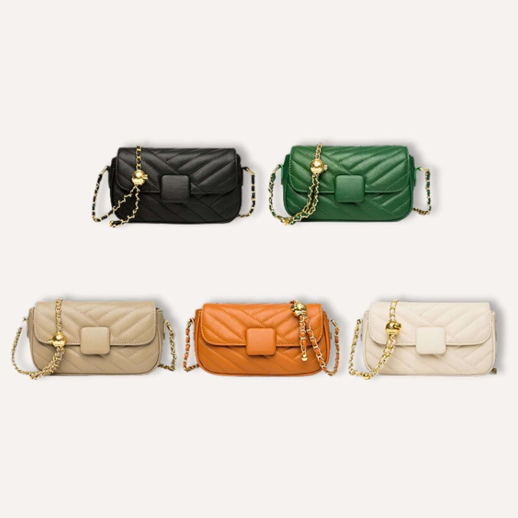 Abane lederen schoudertas groen