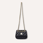 Aeiko lederen schoudertas beige