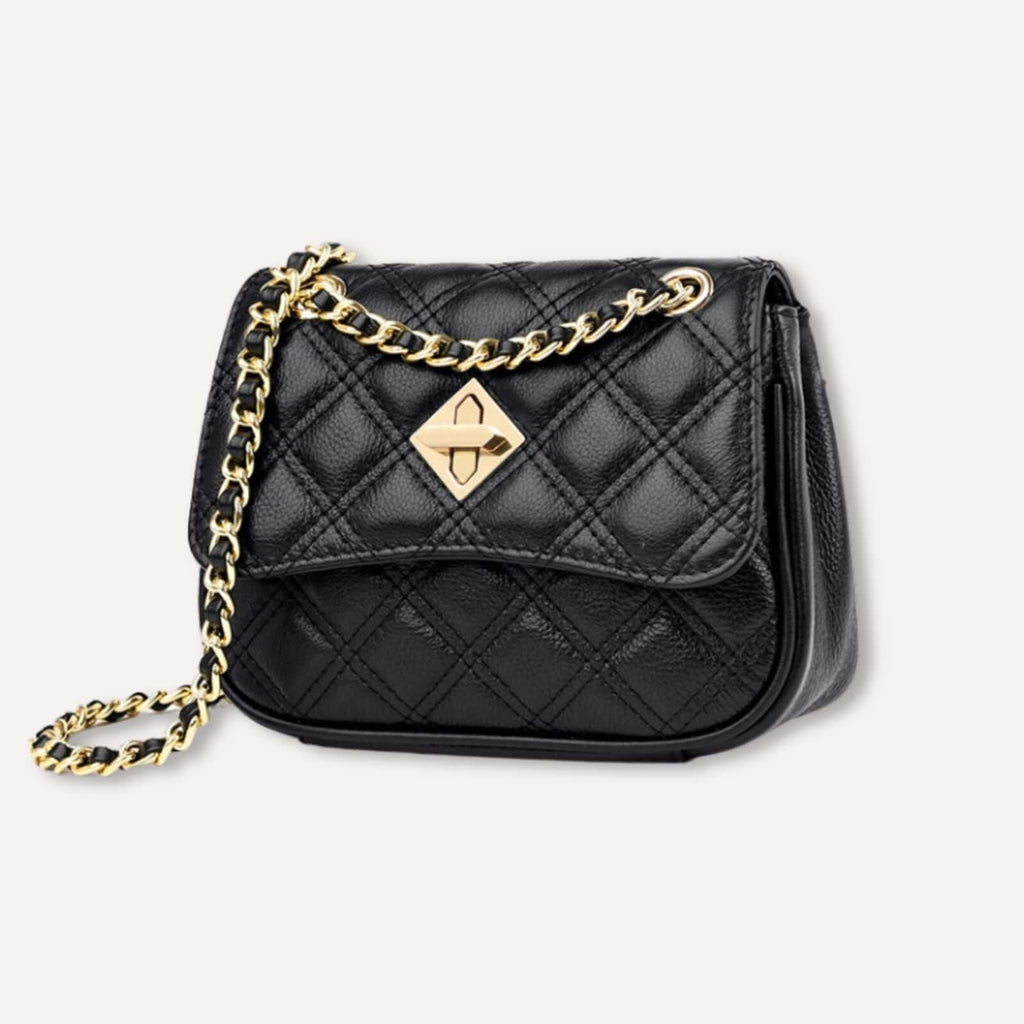 Aemon lederen schoudertas staalblauw