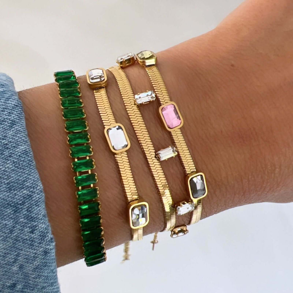 Lisa snake armband met zirkonia