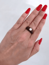 Irem statement ring bruin met steen