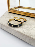 Inyx ring blauw met steentjes