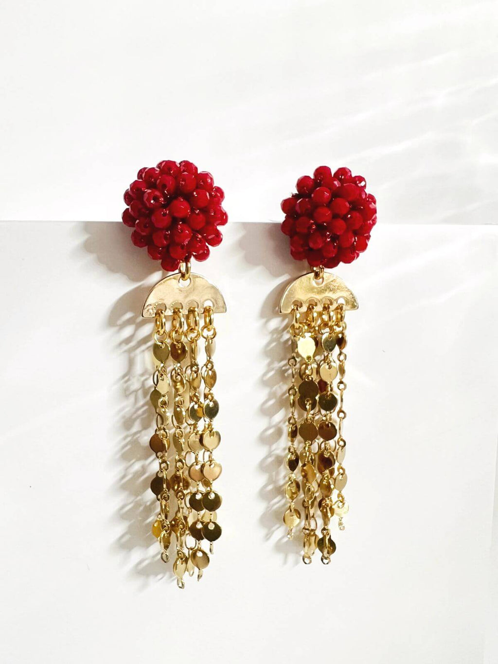 Kayt statement oorbellen rood