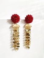 Kayt statement oorbellen rood