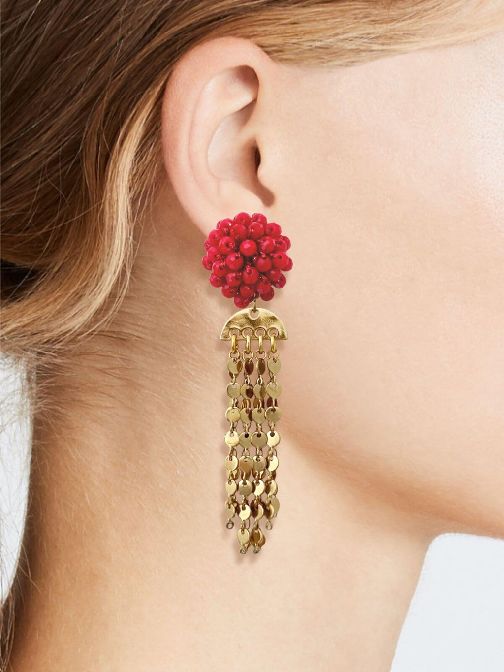 Kayt statement oorbellen rood