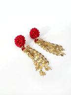 Kayt statement oorbellen rood