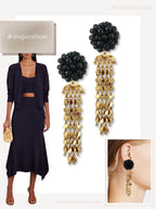 Kees statement oorbellen zwart