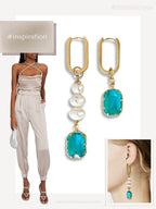 Kimm asymmetrische pareloorbellen met kristal