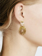 Kriz goudkleurige oorbellen met kristal