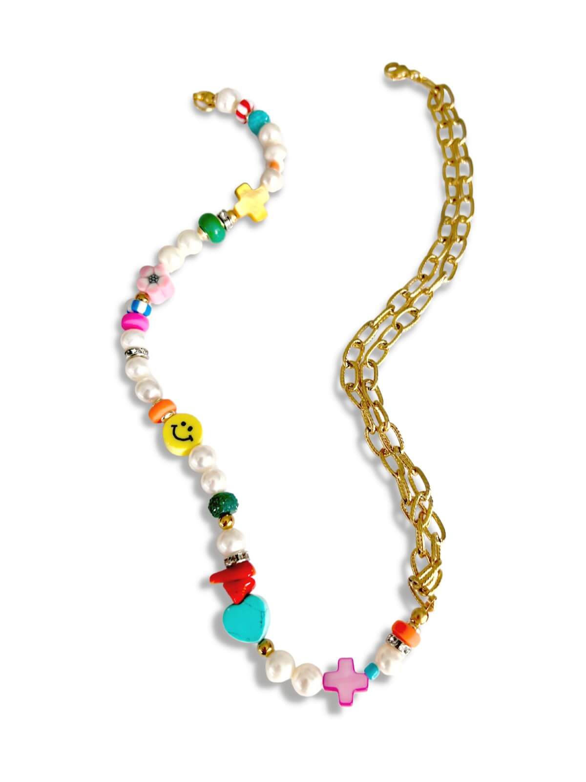 Leau ketting set van 2 multicolor