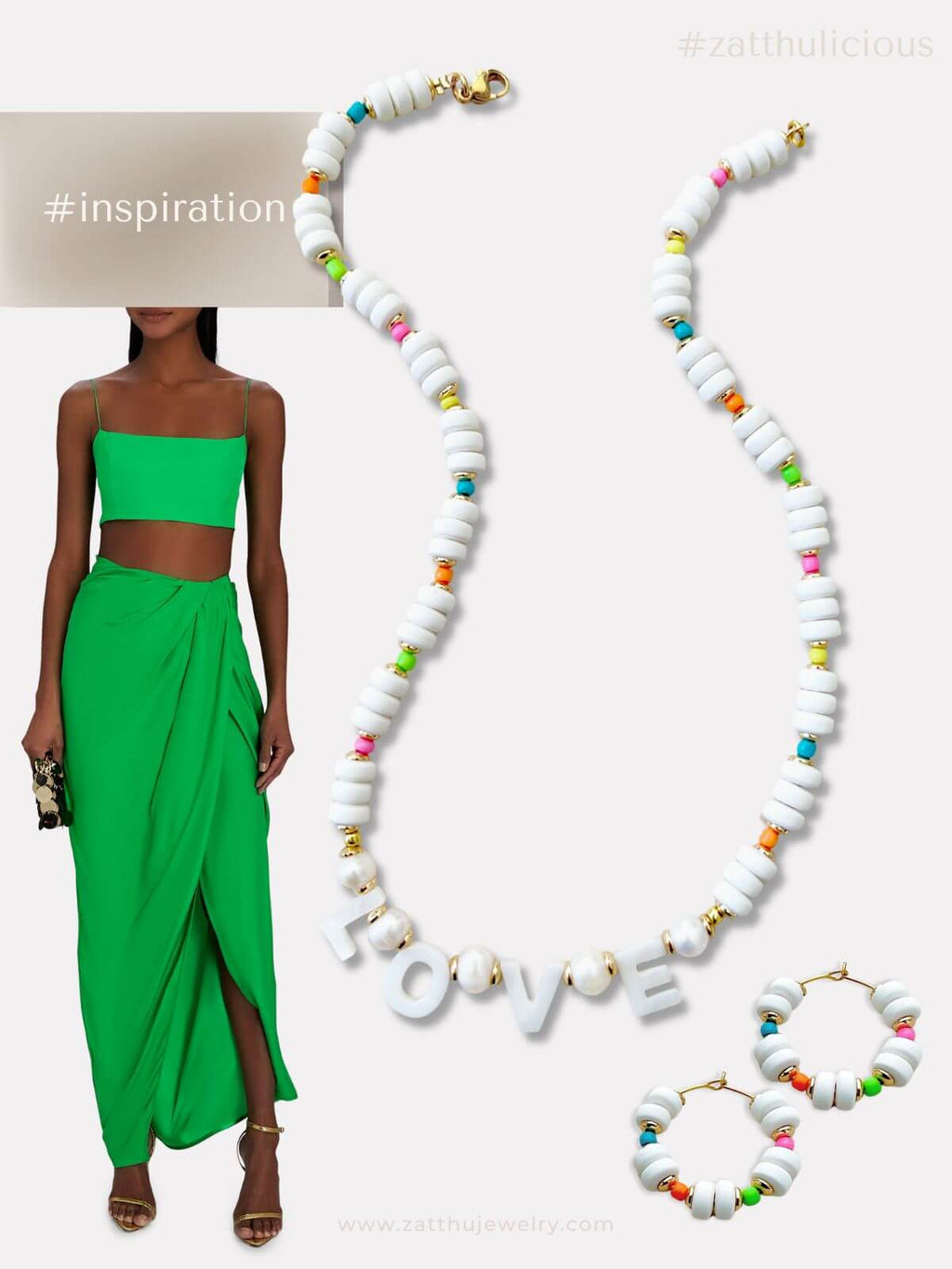 Leli kralenketting Love multicolor