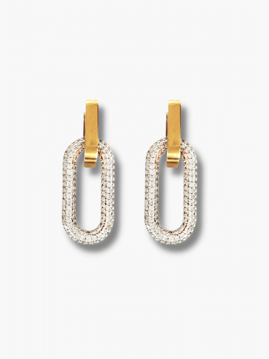 Icel oorbellen met zirkonia hanger