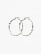 Ieke stainless steel oorringen zilver