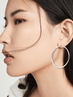 Ieke stainless steel oorringen zilver