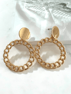 Iena statement oorbellen schakel goud