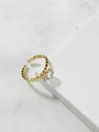 Ieva ring met kristal goud