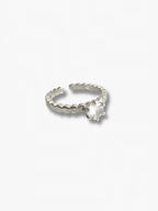 Ilfje ring met kristal zilver