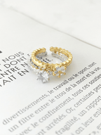 Ilfje ring met kristal zilver