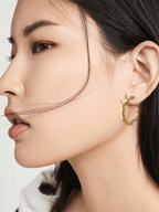 Ifza oorringen met zirkonia goud