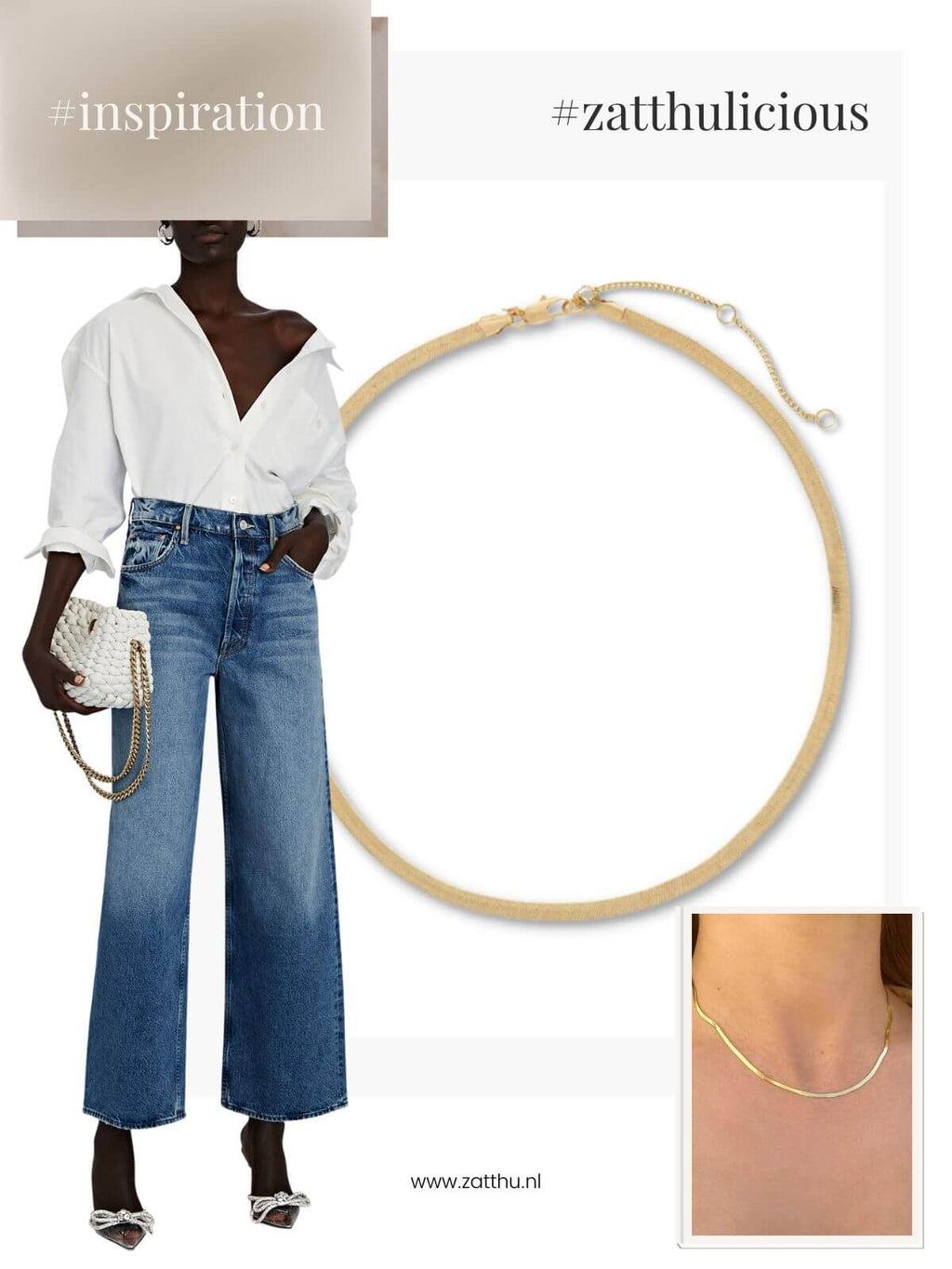 Jian herringbone ketting small