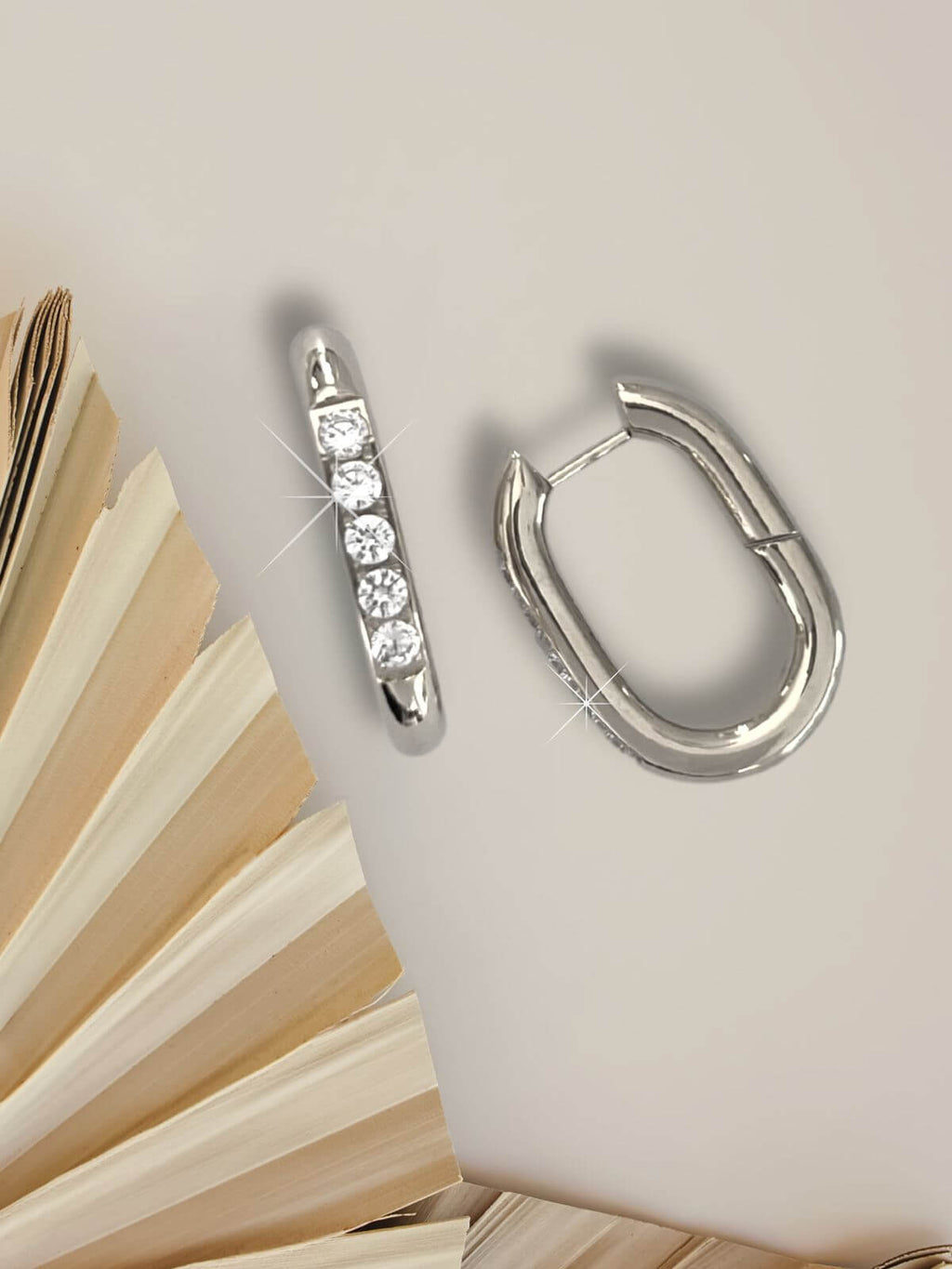 Jira oorringen met zirkonia large