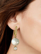 Joia zirkonia oorbellen met parel