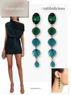 Joli oorbellen groen kristal