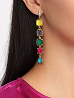 Jona multicolor oorbellen kristal