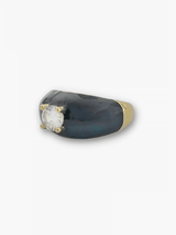 Iren statement ring blauw met steen