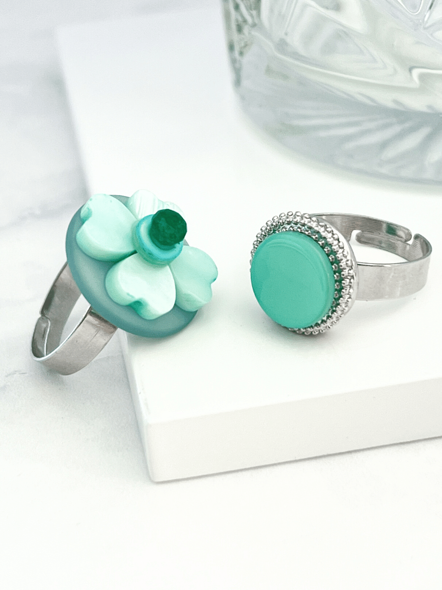 Isya statement ring met bloem