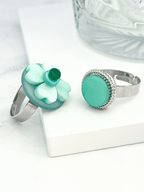 Ivah ring met mintkleurige steen