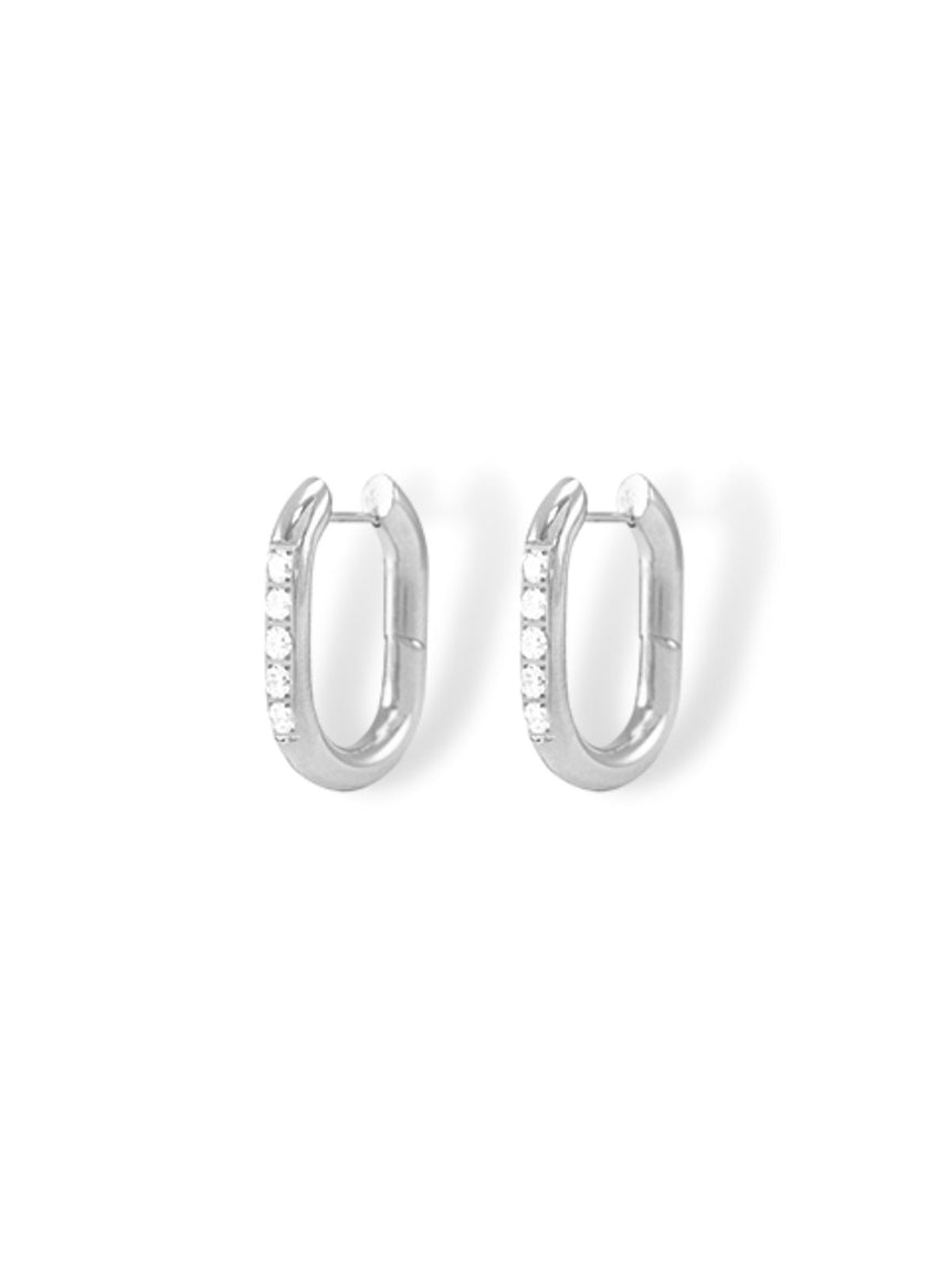 Jira earrings with zirconia large
