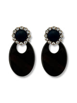 Joba statement earrings oval black