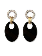 Jodi statement oorbellen zwart met zirkonia